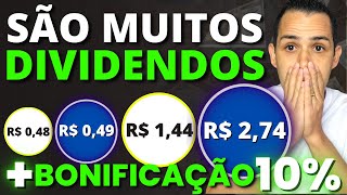 MEGA ANÚNCIO DE DIVIDENDOS e BONIFICAÇÃO 10  3 AÇÕES DE DIVIDENDOS ABRIL DE 2023 PETR4 ALUP11 [upl. by Chiou46]