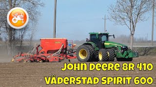 Seeding 2023  John Deere 8R 410 amp Väderstad Spirit 600 S seeder [upl. by Cnahc]