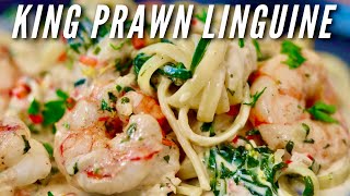 How To Make Creamy Prawn Pasta  Ready in Only 20 Minutes [upl. by Ecnarual]