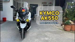 Kymco AK550 Review l MAU26MOTOVLOG [upl. by Kluge716]