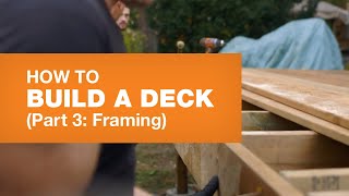 Deck Framing How to Build a Deck Part 35 [upl. by Einnek]