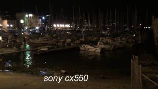 sony cx550 vs panasonic tm700 very low light [upl. by Hanikas]