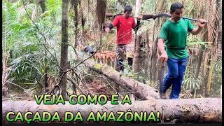 CAÇANDO COM CACHORROS NA FLORESTA AVENTURA DESCONHECIDA  subsistence hunter [upl. by Eanwahs]