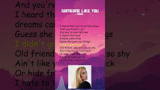 Adele  Someone Like You Lyrics shorts [upl. by Con]