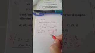 iki bilinmeyenli denklemler  yok etme metodu  Antrenmanlarla matematik 1  temel matematik [upl. by Gninnahc816]