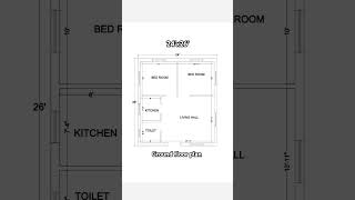 24x26 ground floor plan 624 sqfthomeplan home housedesign shorts [upl. by Sitoiganap10]