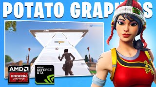 HOW TO GET POTATO GRAPHICS IN FORTNITE AMD amp NVIDIA MAX FPS  0 DELAY [upl. by Melly]