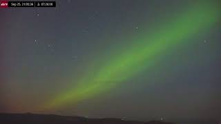 Sep 25 2024 Aurora Borealis Over Iceland in 4K Ultra HD [upl. by Mays291]