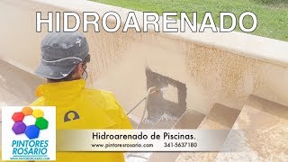 ✅ HIDROARENADO DE PILETAS By Pintores Rosario [upl. by Labotsirhc]