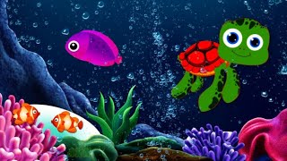 Lullaby Calming Undersea Animation Aquarium  Soothing fishes 🐟 Baby Sleep Music [upl. by Airbmat]