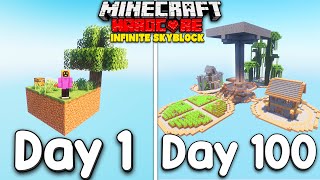 I Survived 100 Days Of Skyblock Infinite In Minecraft Hardcore [upl. by Peggie]