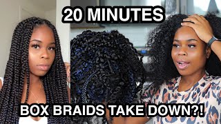 Take Out Box Braids in 20 Minutes  FAST HACK [upl. by Giselle988]