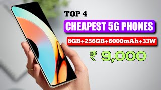 Top 4 CHEAPEST 5G phones under 9000 in 2024  4 best budget 5g phones under 9000 [upl. by Ronoel291]