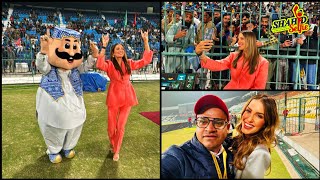 Erin Holland Viral Dance in PSL9💃😳😍🥰 having fun at multan international cricket stadium 🏟 [upl. by Bayless]