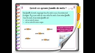 Les familles de mots les préfixes les suffixes [upl. by Adolphe]