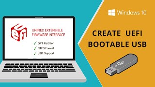 How to Create a UEFI Bootable Windows 10 USB Pen Drive [upl. by Killigrew106]