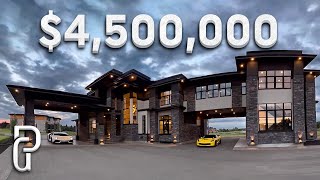 Inside a 4500000 Mega MANSION in Calgary Canada  Propertygrams house Tour [upl. by Gemini]