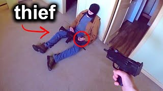 Real Robbers Who Messed With The Wrong Home Owner [upl. by Marinna]