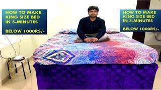 How to Turn Cardboard Into King SIZE Bed in 5Minutes at Home World Cheapest bed [upl. by Lody]