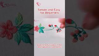 Simple Flower Embroidery Tutorial for Beginners – Elegant Flower Design with Basic Stitches [upl. by Aehsa]