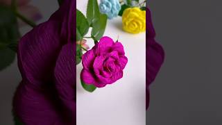 DIY crepe paper flowers handmade handmadegifts flowers gift paper rose handmadecraft craft [upl. by Heida]