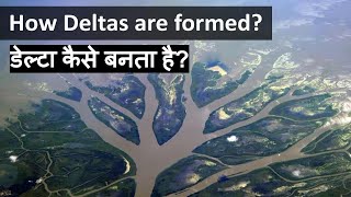 How deltas are formed in Hindi  Geography भूगोल [upl. by Ateinotna]