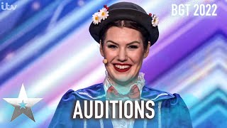 Mary Poppins Dazzling Audition That Surprises Even Simon Cowell  Britains Got Talent 2022 [upl. by Anitsenre]