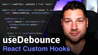 React Custom Hooks useDebounce  Simply Explained [upl. by Iorgo]