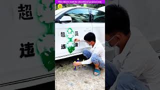 A Boy paint art on his boss car 🤩 Gadgets Smart Appliances Kitchen Utensils Home Inventions [upl. by Jurdi]