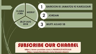 CLEAR VOICE KarguzariJordan jane wali jamaatUlama Jorh Meerut Aug 2018 [upl. by Scoville791]