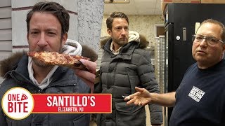 Barstool Pizza Review  Santillos ElizabethNJ Bonus Old School Italian Pizza Maker [upl. by Cynthea]