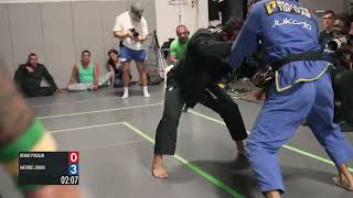 Matheus Aruda Carlson Gracie Montréal vs Renan Puglian BTT Canada BJJ vs Judo [upl. by Engamrahc]