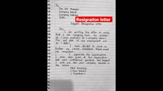 Resignation letter [upl. by Sueahccaz]