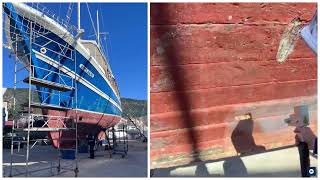 Lasersko čišćenje zaštitne boje sa drvenog broda  Laser cleaning of paint from a wooden ship [upl. by Attenyw]