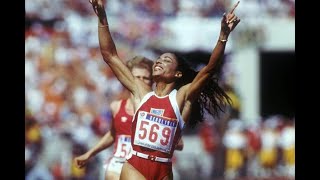 Histoires Olympiques 1988 JO Séoul F GriffithJoyner  200m Féminin  athlete jeuxolympiques [upl. by Lifton111]