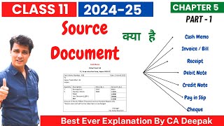 Type of Source Documents and Vouchers  Origin of Transactions  Class 11  Chapter 5  Part 1 [upl. by Carmela]