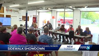 Town hall held in Hartford with city council members over sidewalk showdown [upl. by Anelhtak87]