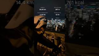 Cycling view on top of mont royal with a friend night montreal cycling mtl [upl. by Airod]