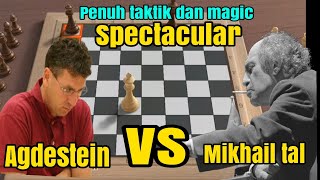 PERTANDINGAN CATUR PALING SPEKTAKULER SIMEN AGDESTEIN VS MIKHAIL TAL [upl. by Ula]