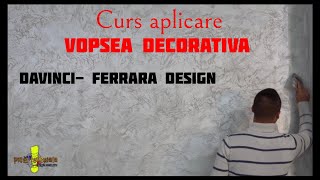 Bine de stiut Vopsea decorativa perlata cu cuart DAVINCI Ferrara design direct pe perete 4k [upl. by Uriiah]