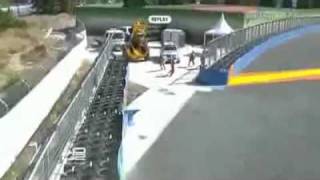 GP2 Valencia 2010 Josef Kral Huge Airborne Crash [upl. by Glenine]