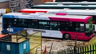 First Bus StokePotteries 65037 At Plaxton CoachBus Work Shop At South Anston Sheffield [upl. by Jaquenette]