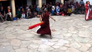 Korzok Tibetan Buddhist Monastery Festival Dance [upl. by Kcarb76]