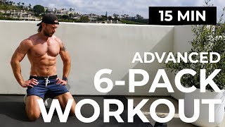 15 Min Advanced Abs  SHREDDED ABS WORKOUT [upl. by Yedorb]