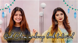 EID glam makeup look tutorial ✨  Arishfa Khan [upl. by Madigan]