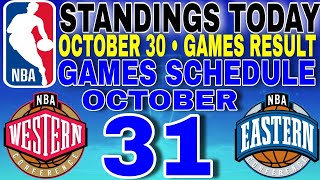 nba standings today October 30 2024  games results  games schedule October 31 2024 [upl. by Jaclyn]