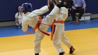 kids kyokushin karate fast knockout 6 years oroshi kakato [upl. by Caassi]