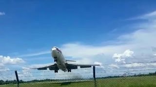 Aerosucre B727 Extreme Low Take Off Puerto Carreño SKPC [upl. by Saidel]