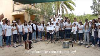 POLYPHONICA VOICES in Aegina Learning a traditional call and response African song [upl. by Assisi243]