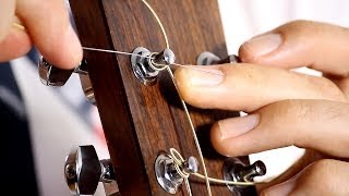 How to Change your Guitar Strings  Acoustic Guitar Maintenance [upl. by Rakel]